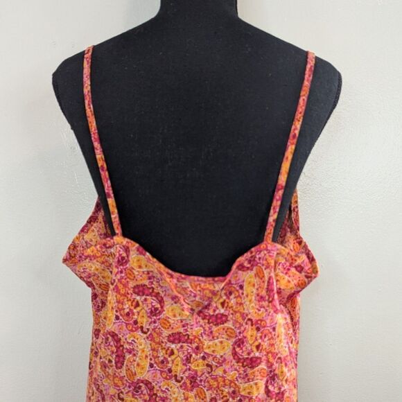 VTG 90s Y2K Paisely Bohemian Festival Coastal Cowgirl Cottagecore Slip Dress XXL - Picture 6 of 8